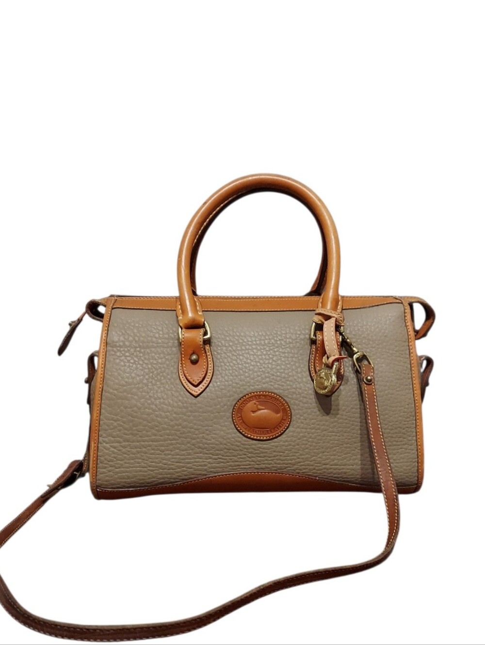 Dooney & Boutke Vintage All Weather Leather Satchel With Shoulder Strap